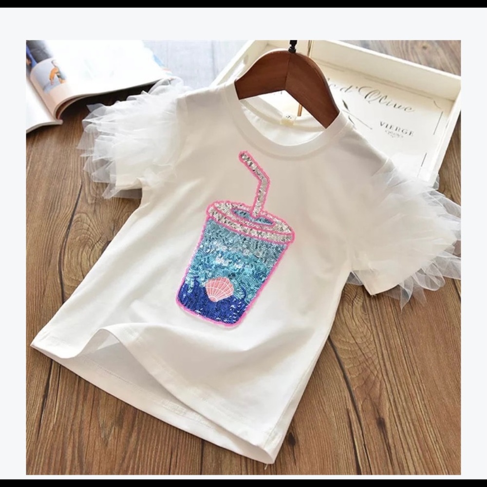 COPY - Mermaid Sequin Shirt (white)